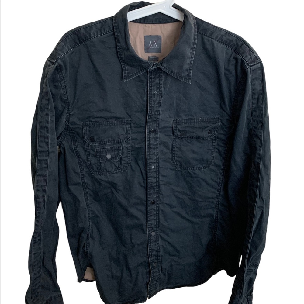 Mens Armani Exchange Cotton Button Up